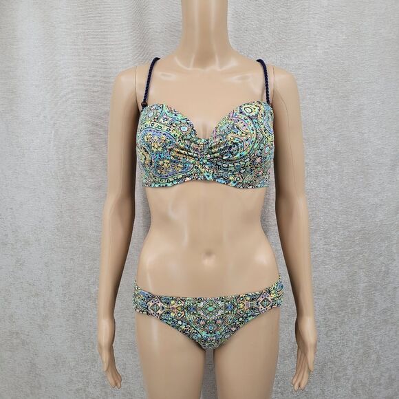 Victoria's Secret Bikini The Getaway Halter and Knockout Bottoms Ruched - Picture 1 of 15